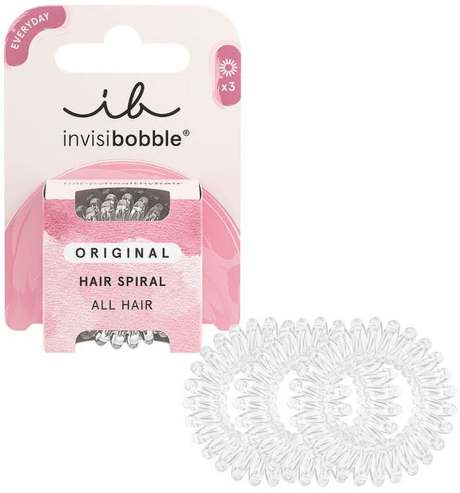 Invisibobble plaukų juostos Original Crystal Clear 3 vnt.