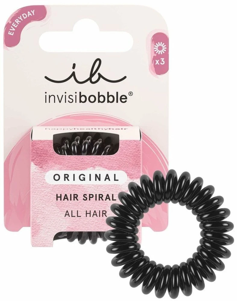 Invisibobble plaukų gumytės Original True Juodas 3 vnt.