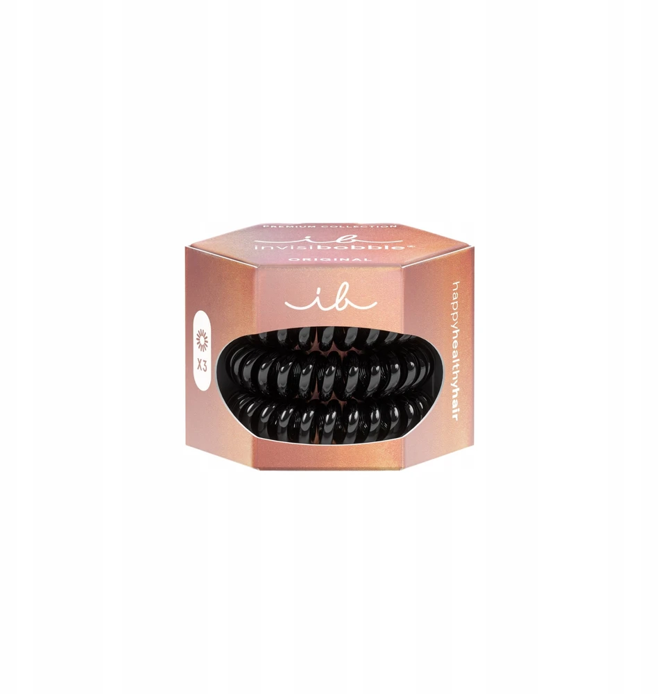Invisibobble INVISIBOBBLE_Original Premium spiralinė plaukų gumelė True Juodas 3 vnt.