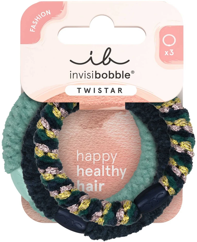 Invisibobble Twistar pintos plaukų juostos Mėlyna Balance 3 vnt.