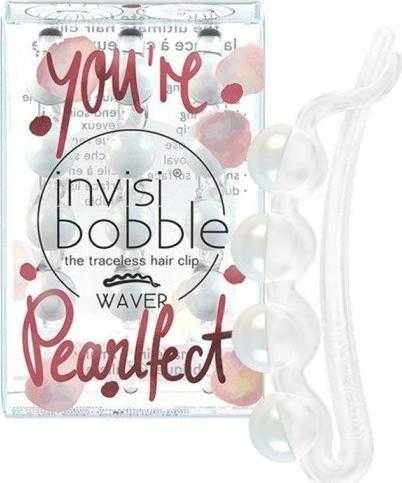 Trio rinkinys „InvisiBobble Waver You're Pearlfect“ Plaukų sagtukas „Crystal Clear“, 3 vnt.