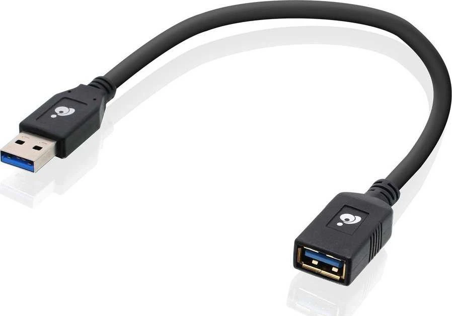 „IOGear“ USB-A – USB-A kabelis, 0,3 m, juodas (G2LU3AMF)