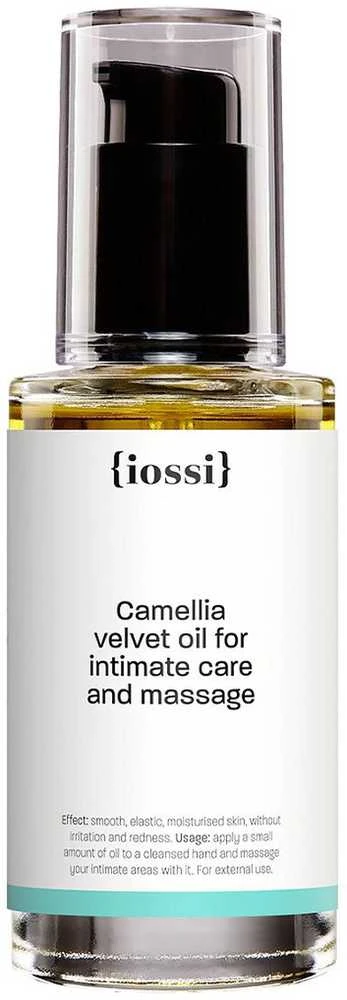Iossi Camellia Velvet aliejus intymiai priežiūrai ir masažui 50ml