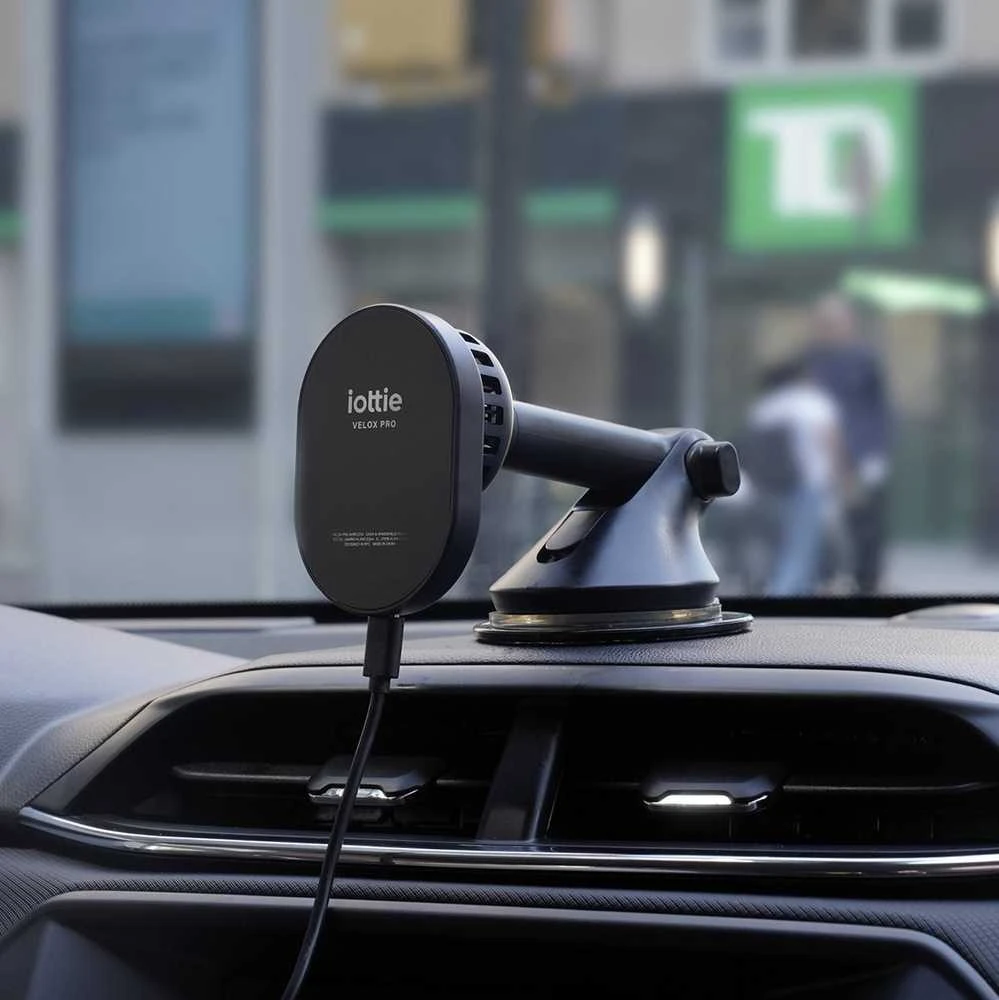 „iOttie Velox Pro MagSafe“ magnetinis belaidis „CryoFlow“ aušinimo laikiklis automobiliui, skirtas prietaisų skydeliui ir priekiniam stiklui