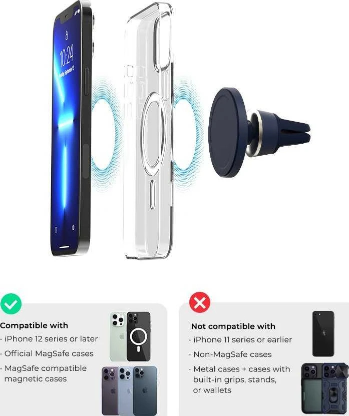 „iOttie Velox MagSafe“ magnetinis oro išleidimo angos laikiklis