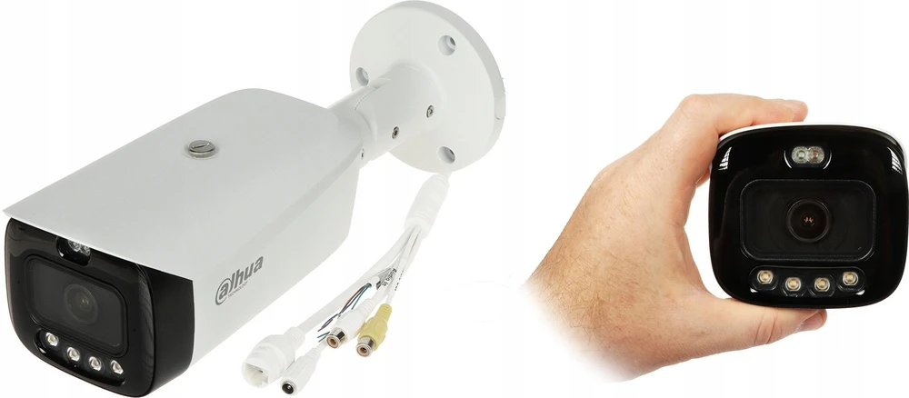 „Dahua Technology Co“ IP kamera HFW3849T1-AS-PV-PRO. 8MP spalvota. LED apšvietimas iki 50m. 3.6mm, PoE, IP67, SMD4
