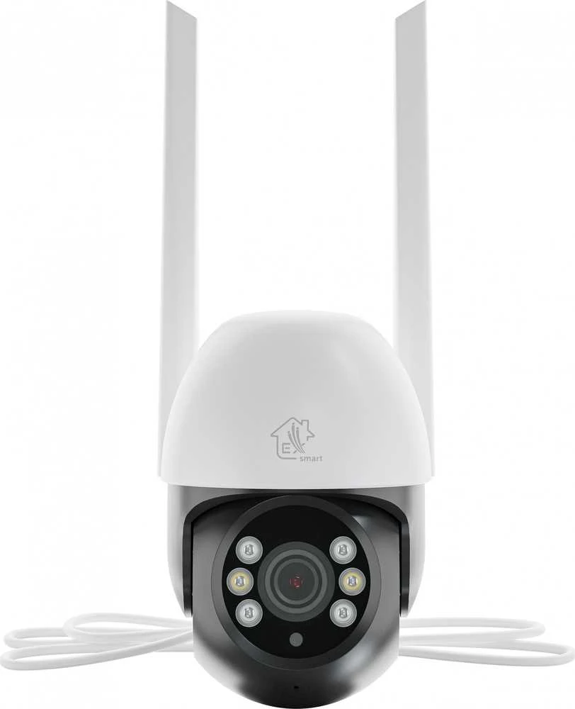Bevielė išmanioji Wi-Fi lauko kamera, 3MP, 12V DC, valdoma PTZ 310°, IP65, balta, TUYA, Smart Life, Extralink