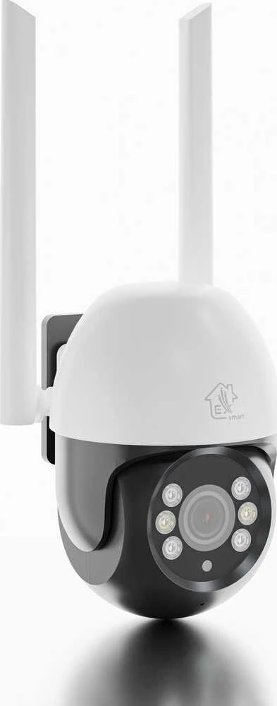 Bevielė išmanioji Wi-Fi lauko kamera, 3MP, 12V DC, valdoma PTZ 310°, IP65, balta, TUYA, Smart Life, Extralink