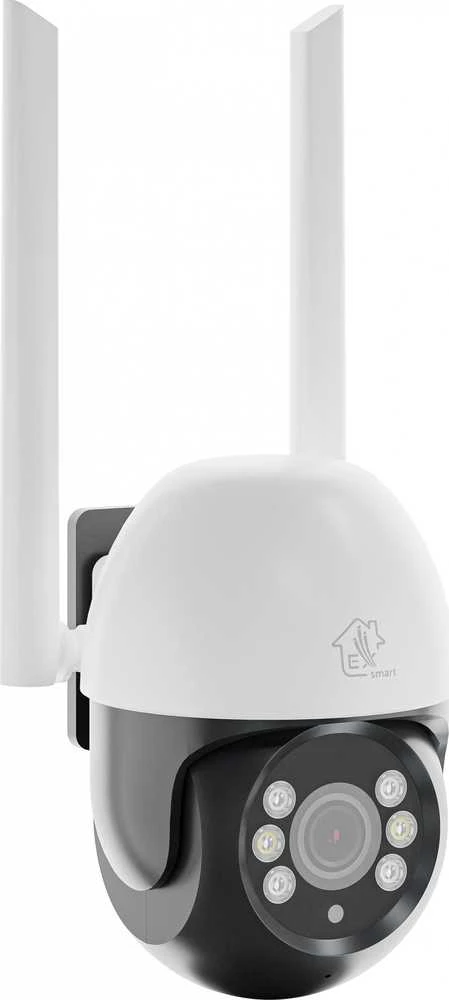 Bevielė išmanioji Wi-Fi lauko kamera, 3MP, 12V DC, valdoma PTZ 310°, IP65, balta, TUYA, Smart Life, Extralink
