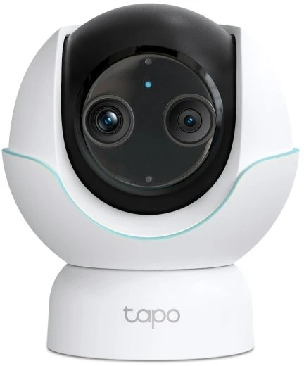 IP kamera TP-Link tinklo stebėjimo kamera, pasukama, pakreipiama, spalvota, diena ir naktis - 2560 x 1440 (plačiakampis) / 1920 x 1080 (teleobjektyvas) - 2K, 1080p - garsas - drahtlos - „Wi-Fi“ - „Bluetooth 5.0“ - H.264 - 5V