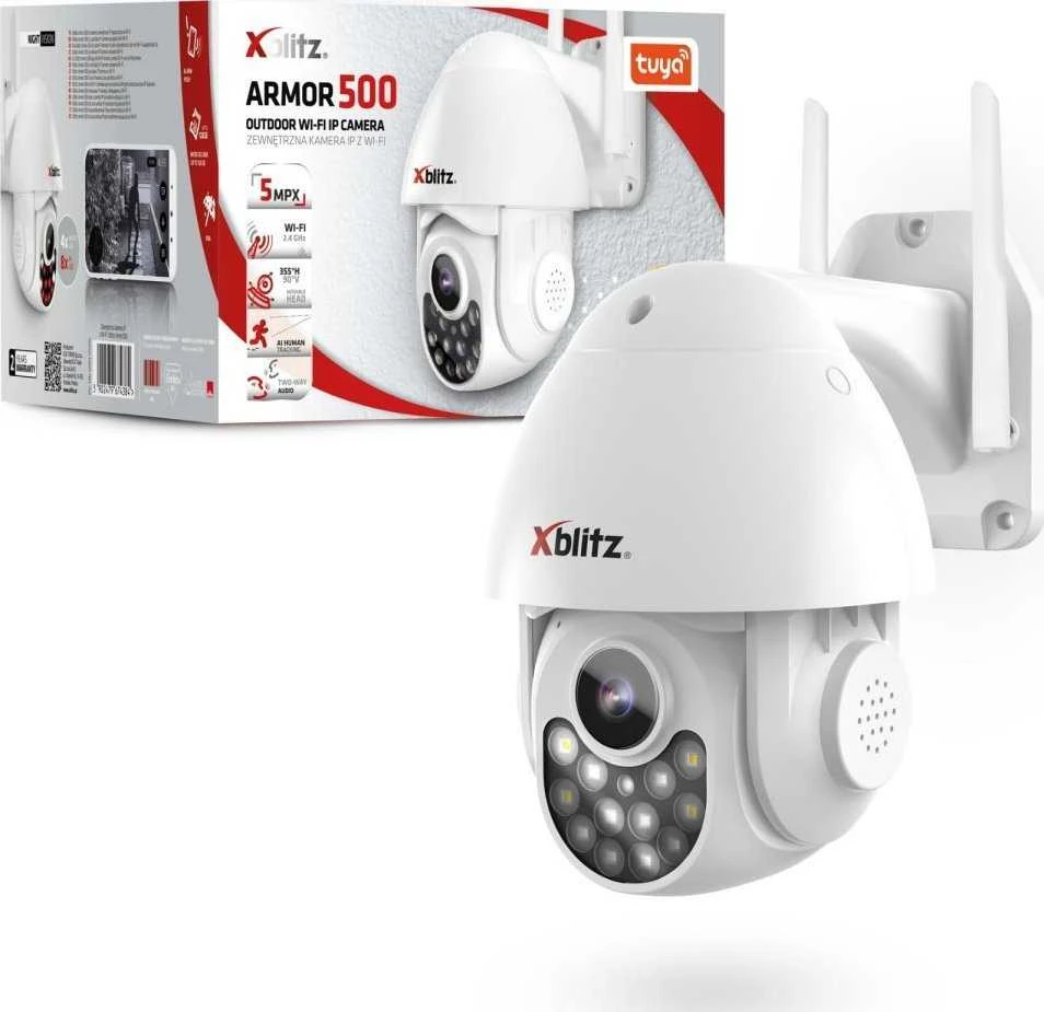 LAUKO IP KAMERA SUKAMA XB-ARMOR-500 Tuya išmanioji Wi-Fi - 5 Mpx 3.6 mm Xblitz
