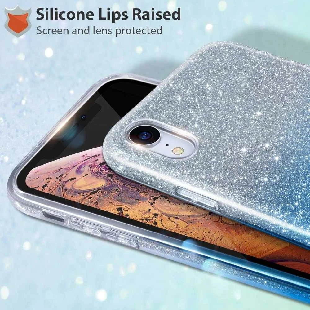 OEM dėklas, skirtas iPhone 11 PRO, blizgus permatomas, mėlynas