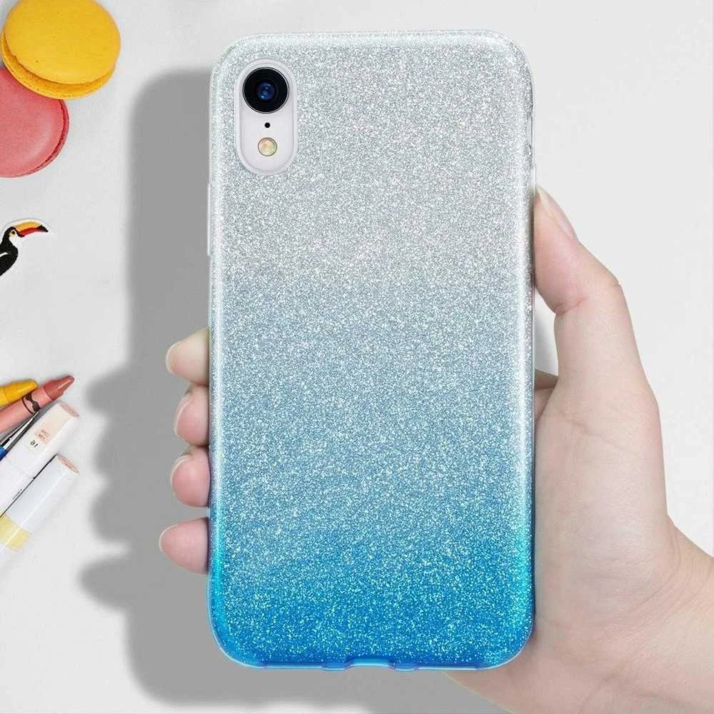 OEM dėklas, skirtas iPhone 11 PRO, blizgus permatomas, mėlynas
