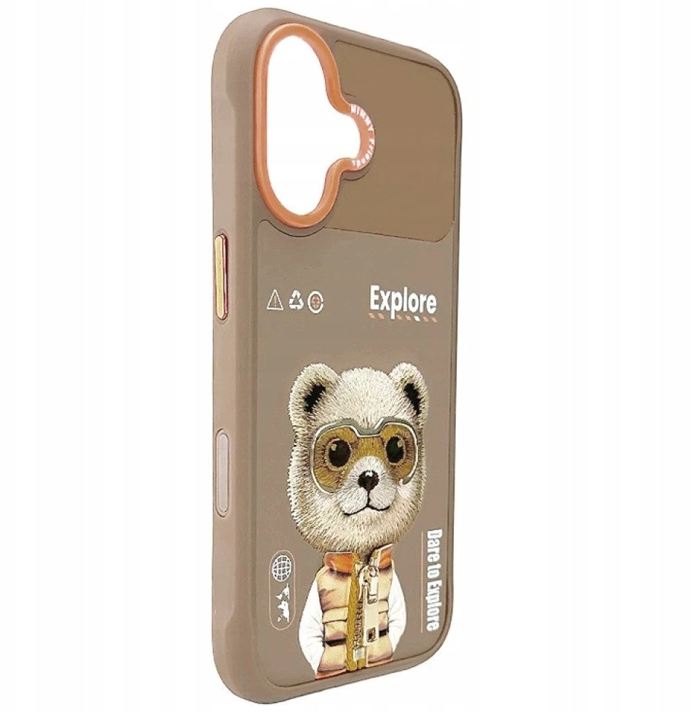 Dėklas Nimmy Cool&Cute 2.0 Bear do iPhone 17 smėlio spalva