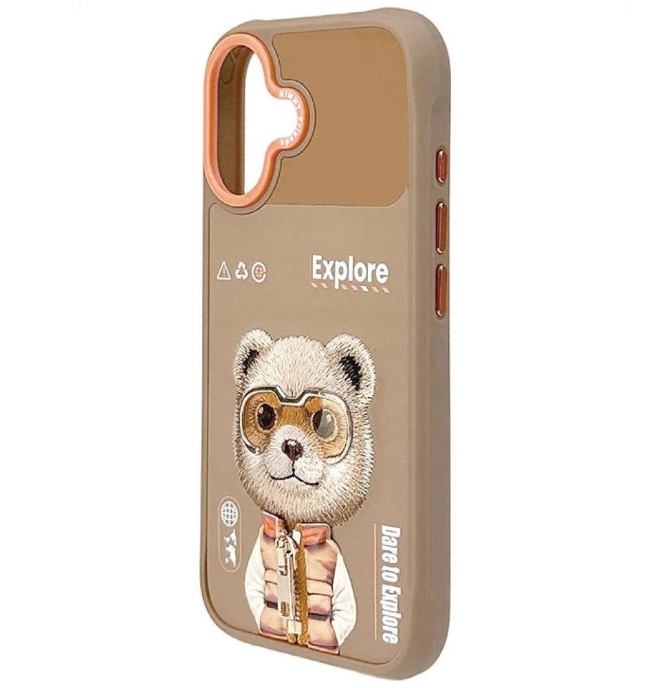 Dėklas Nimmy Cool&Cute 2.0 Bear do iPhone 17 smėlio spalva