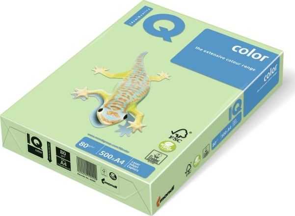 Iq Color Spalvotas biuro popierius IQ, A4, 80g, MG28, šviesiai žalios spalvos, 500 lapų