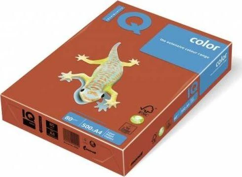 Iq Color Spalvotas biuro popierius IQ, A4, 80g, ZR09, raudonų plytų spalvos, 500 lapų