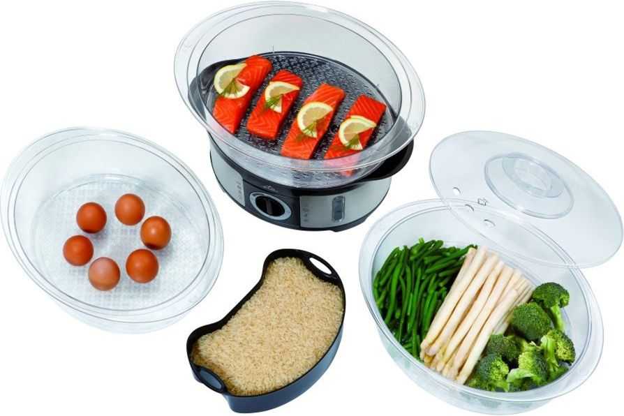 Garų puodas ETA Garinė viryklė ETA013490000 Juodas/ nerūdijantis plienas, 1000 W, Talpa 12,25 L, Krepšelių skaičius 3