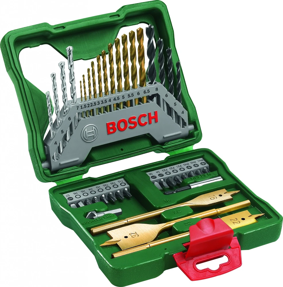 Grąžtas Bosch 15dalių ir 25dalių kompl. su HEX komlpektu