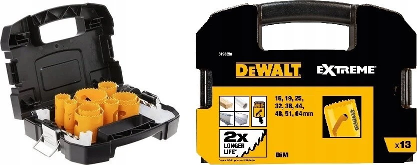 Gręžimo karūnų komplektas DeWalt DT90350-QZ; 13 vnt.