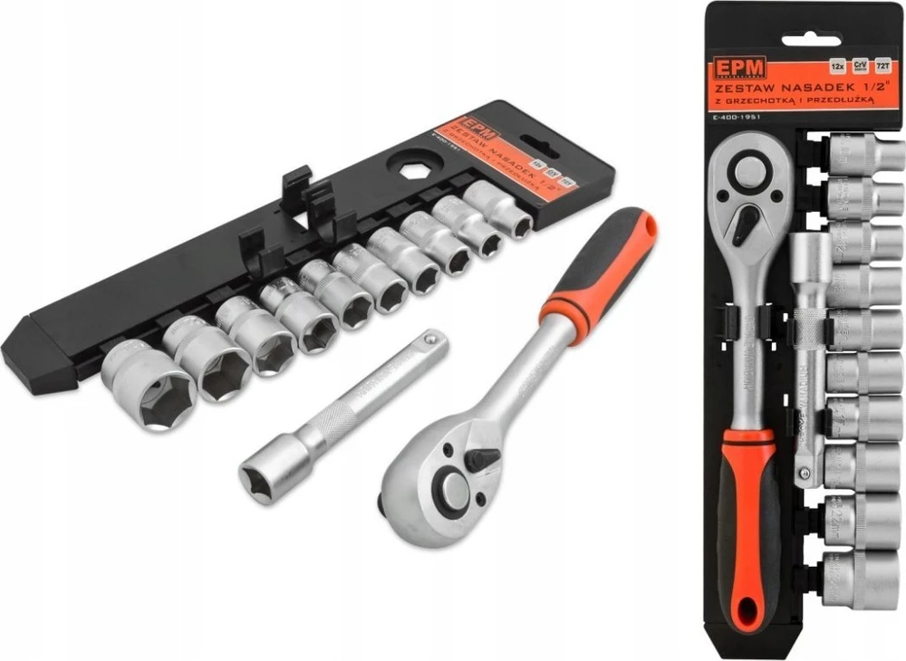Įrankių rinkinys EPM Rinkinys KLUCZY NASADOWYCH 1/2'' 12 CZÄÅCI