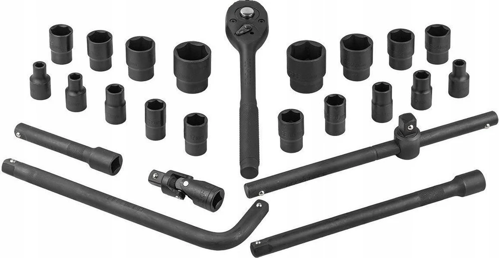Įrankių rinkinys Forcekraft Įrankių rinkinys 1/2" 24el. (8-32mm) (6-kątnych)
