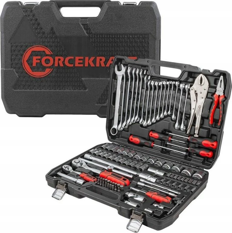 Įrankių rinkinys Forcekraft Įrankių rinkinys 1/4" i 1/2" 101el. (4-32mm) (6-kątnych)