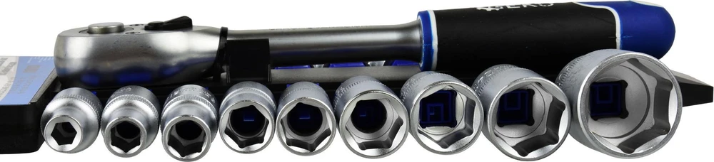 Galvučių su terkšle komplektas 8-32 mm 1/2' 19 vnt. GEKO G10103