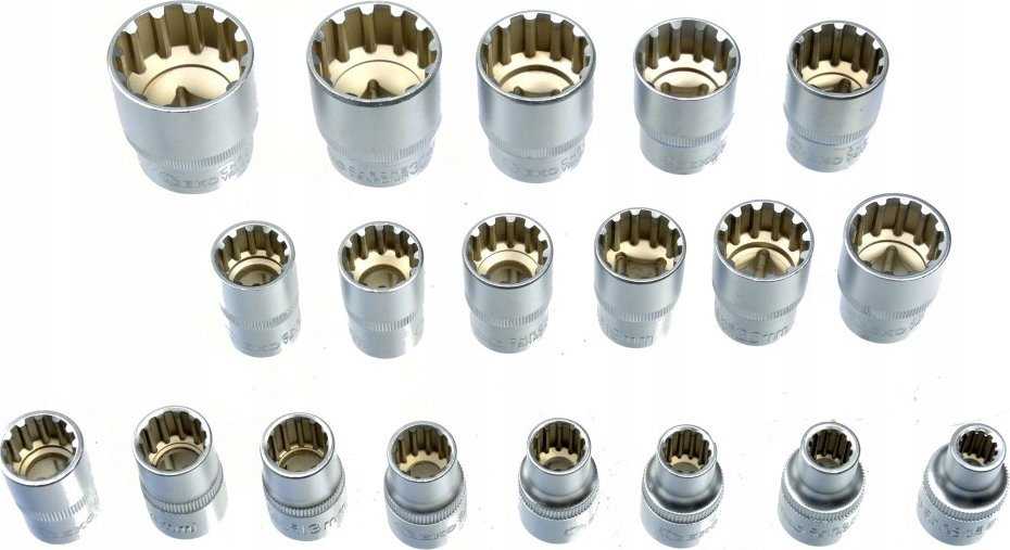 Įrankių rinkinys Geko Rinkinys 19szt.nasadek dwunastokątnych 8-32mm(dėklas)(10)