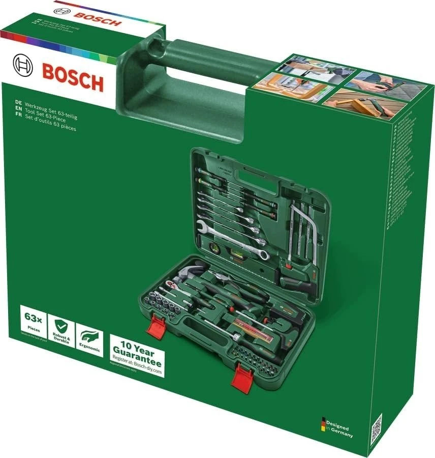 Hedootools BOSCH RANKINIŲ ĮRANKIŲ RINKINYS 63 dalių