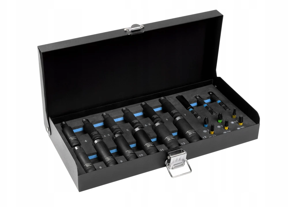 HOGERT Antgalių ir smūginių antgalių rinkinys 4 mm - 13 mm, 21 vnt.