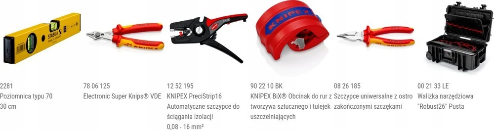 23 dalių elektriko įrankių rinkinys KNIPEX Robust26 Move