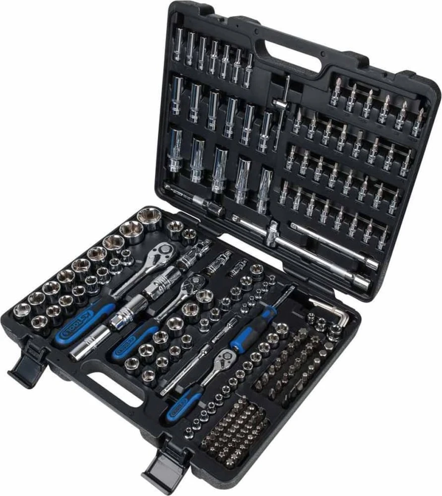 Galvučių komplektas CHROMEplus, 1/4+3/8+1/2'' 195 vnt.., KS Tools
