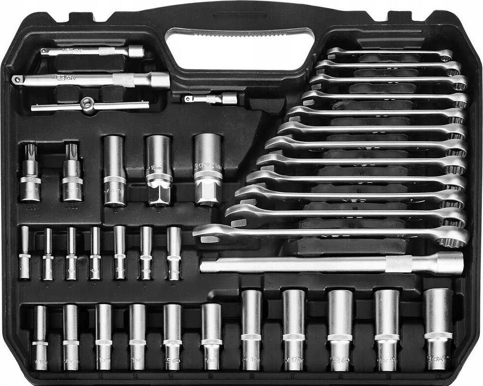 Neo 220 dalių raktų rinkinys 1/2", 3/8", 1/4"