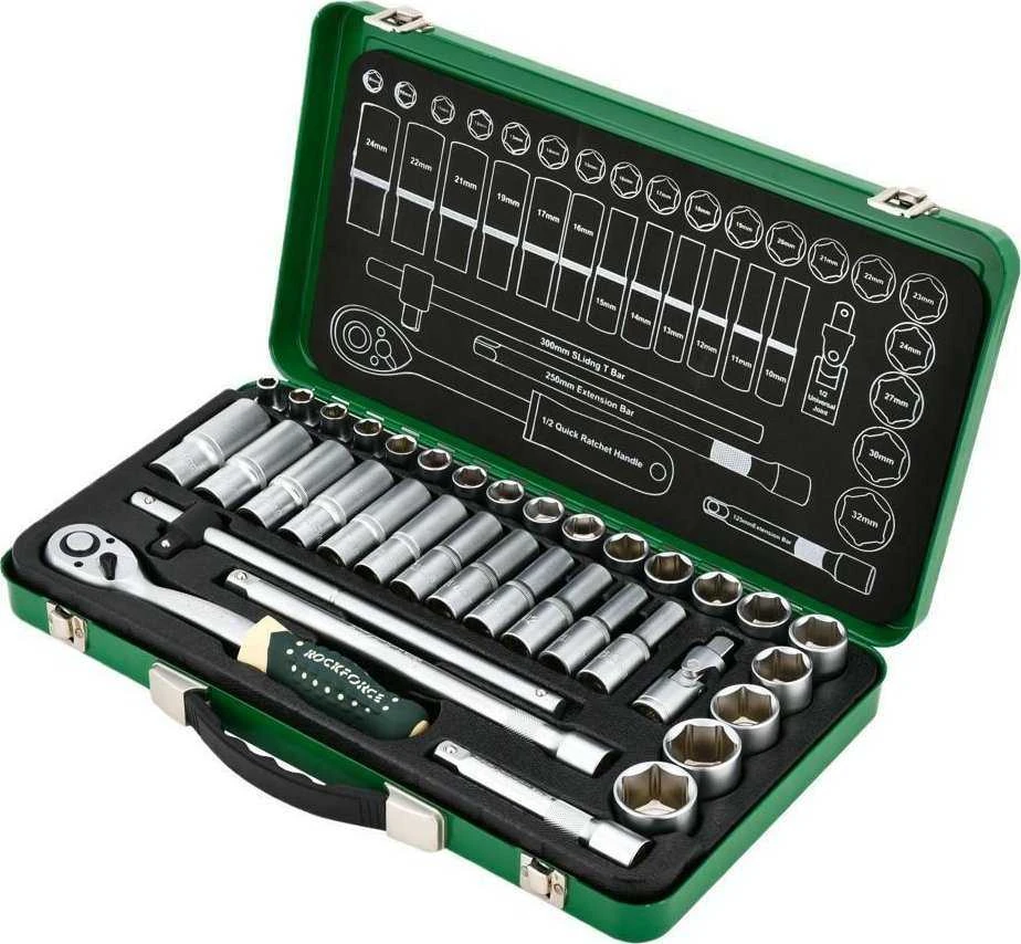 Rockforce Wmc ROCKFORCE RAKTŲ RINKINYS 36 vnt. 1/2″ 8-32mm