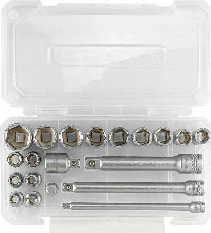 Įrankių rinkinys Rockforce Įrankių rinkinys 3/8" 20el. su nasadkami (6-22mm), adapterami i przedłużkami