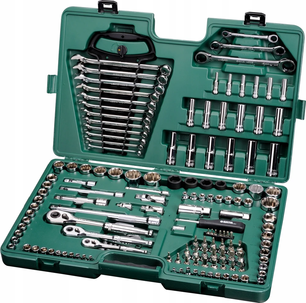 SATA Rinkinys KLUCZY 150el 1/4" 3/8" 1/2"WALIZKA