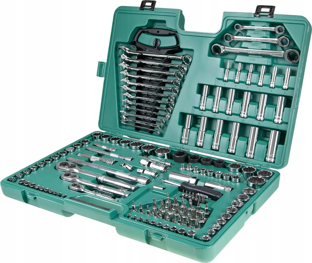 SATA Rinkinys KLUCZY 150el 1/4" 3/8" 1/2"WALIZKA