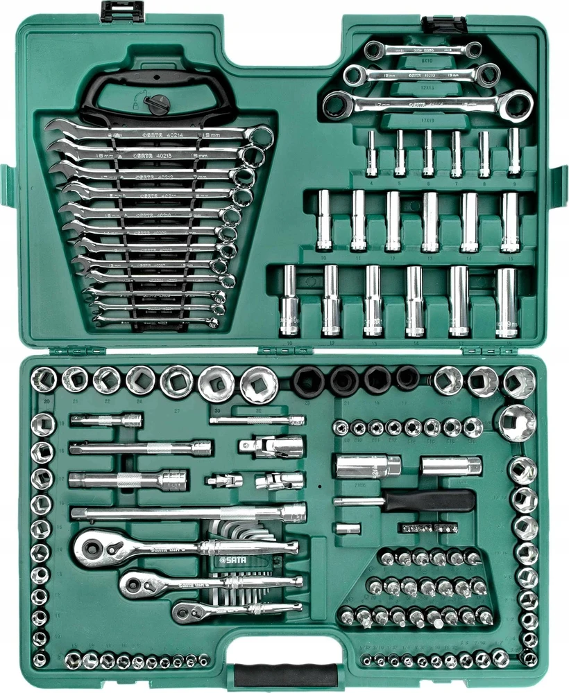 SATA Rinkinys KLUCZY 150el 1/4" 3/8" 1/2"WALIZKA