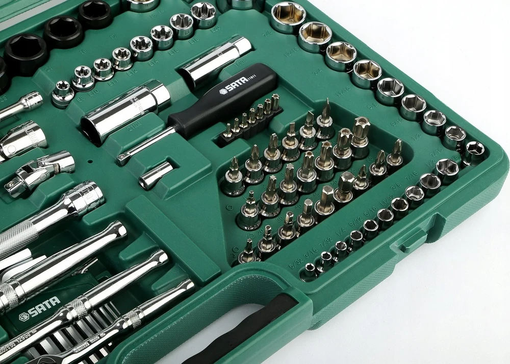 SATA Rinkinys KLUCZY 150el 1/4" 3/8" 1/2"WALIZKA