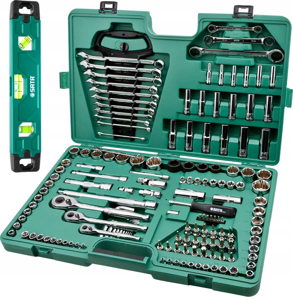 SATA Rinkinys KLUCZY 150el 1/4" 3/8" 1/2"WALIZKA