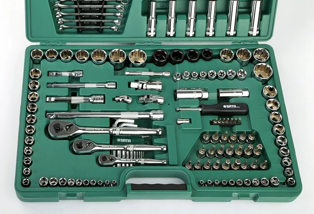 SATA Rinkinys KLUCZY 150el 1/4" 3/8" 1/2"WALIZKA