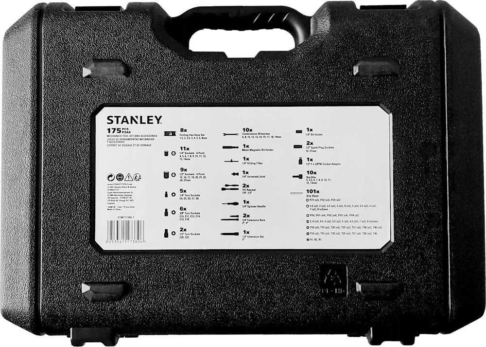 Stanley RAKTŲ RINKINYS 175 vnt. 1/4 - 1/2