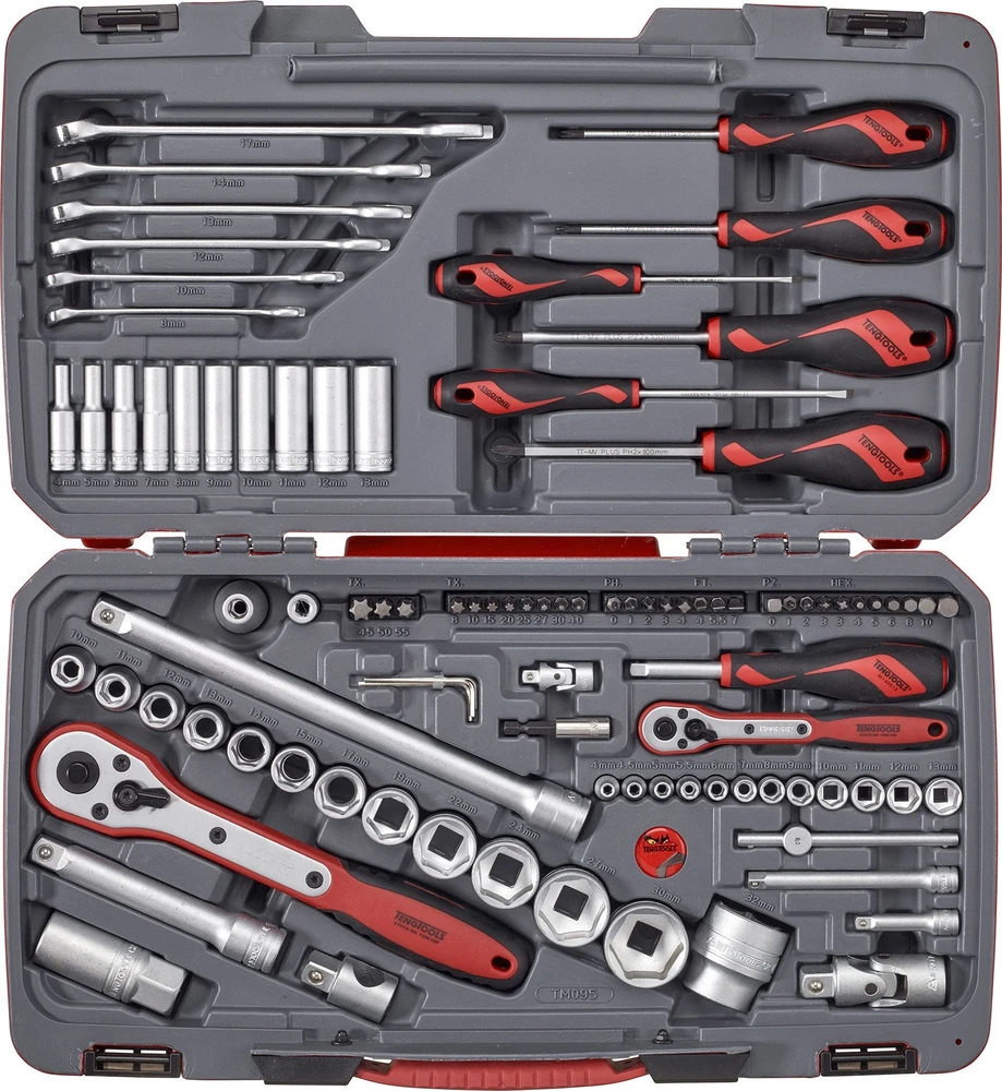 TengTools Įrankių komplektas Teng Tools TM095; 1/4''; 1/2''; 95 vnt.