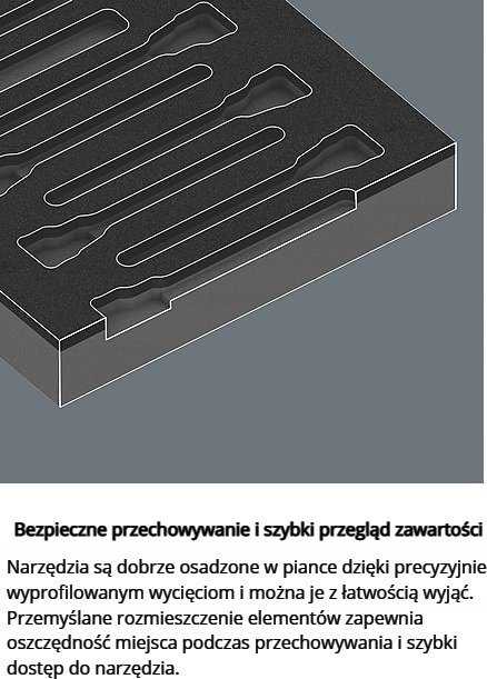 Įrankių rinkinys Wera 9723 foam insert Zyklop B 3/8 bit socket set 1, 22 pieces, tool set (juodas/pilkas, in foam insert for workshop trolley)