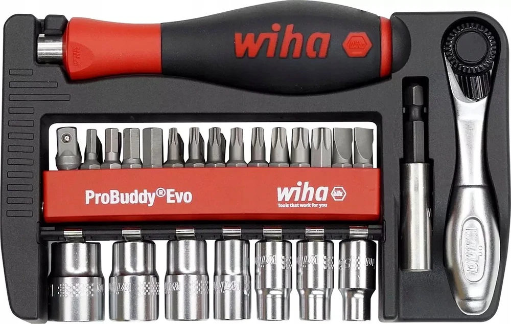 Wiha antgalių rinkinys ProBuddy® Evo mixed 40-pcs., 1/4