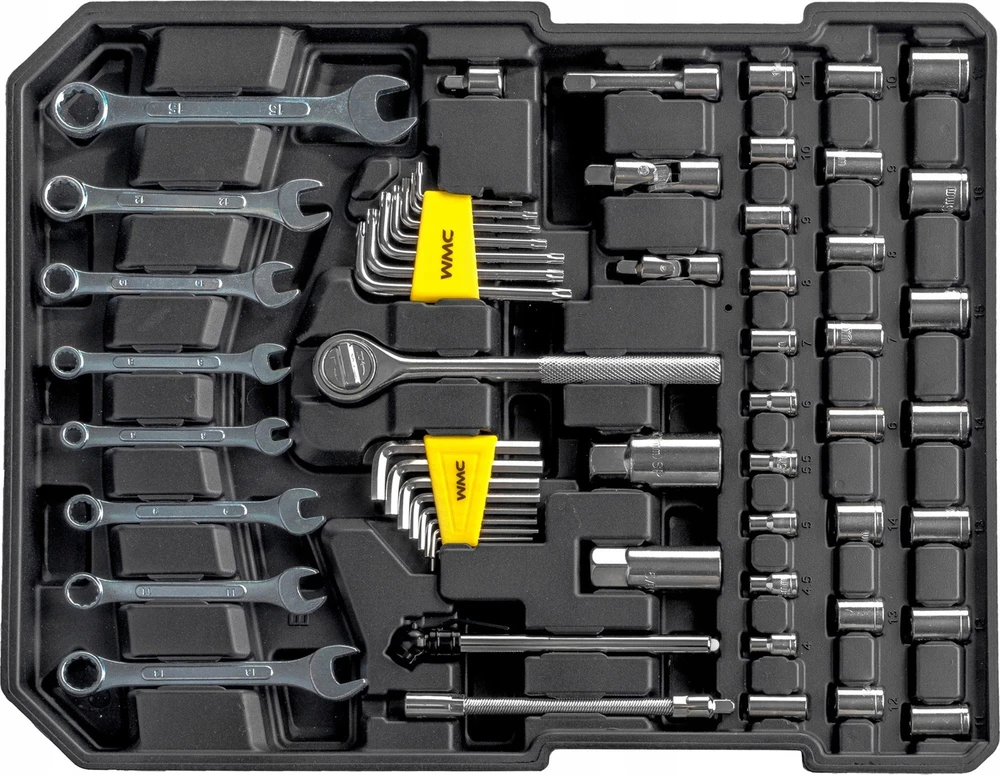Wmc_Tools Įrankių komplektas su lagaminu WMC TOOLS 186 vnt