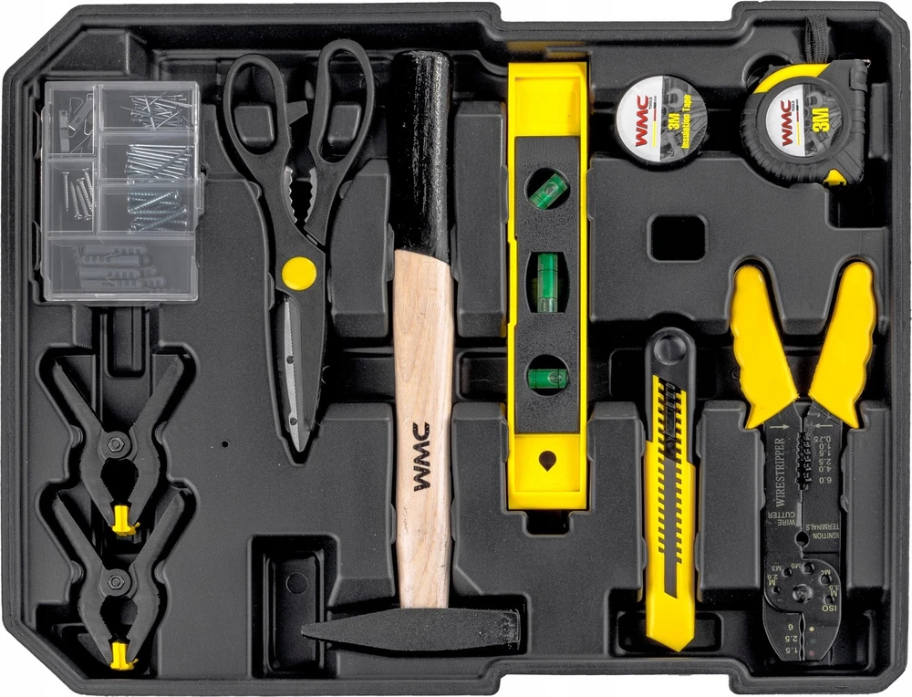Wmc_Tools Įrankių komplektas su lagaminu WMC TOOLS 186 vnt
