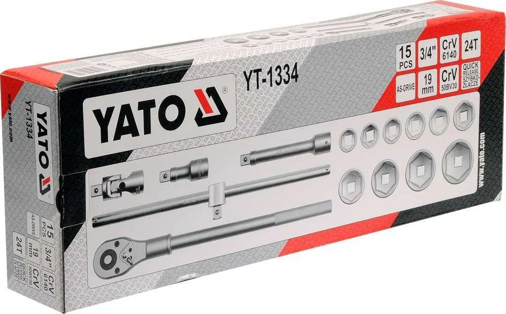 YATO KLUCZE NASADOWE 15 vnt. 3/4" 1334