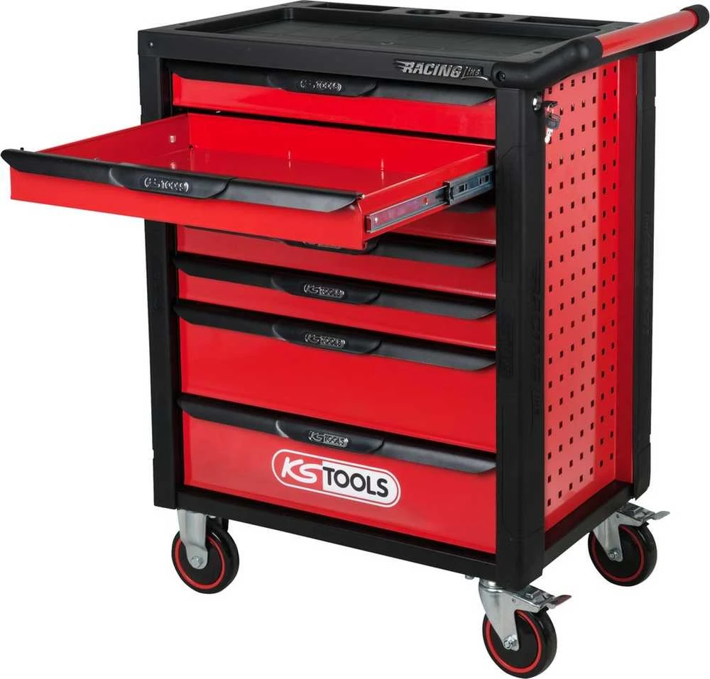Įrankių vežimėlis RACINGline, 7 stalčiai, KS Tools